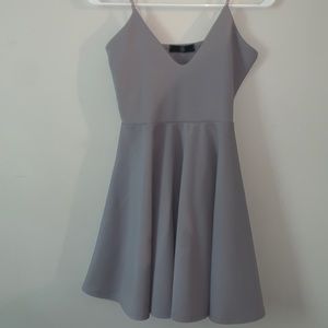 Cute semi formal light purple-grey mini dress